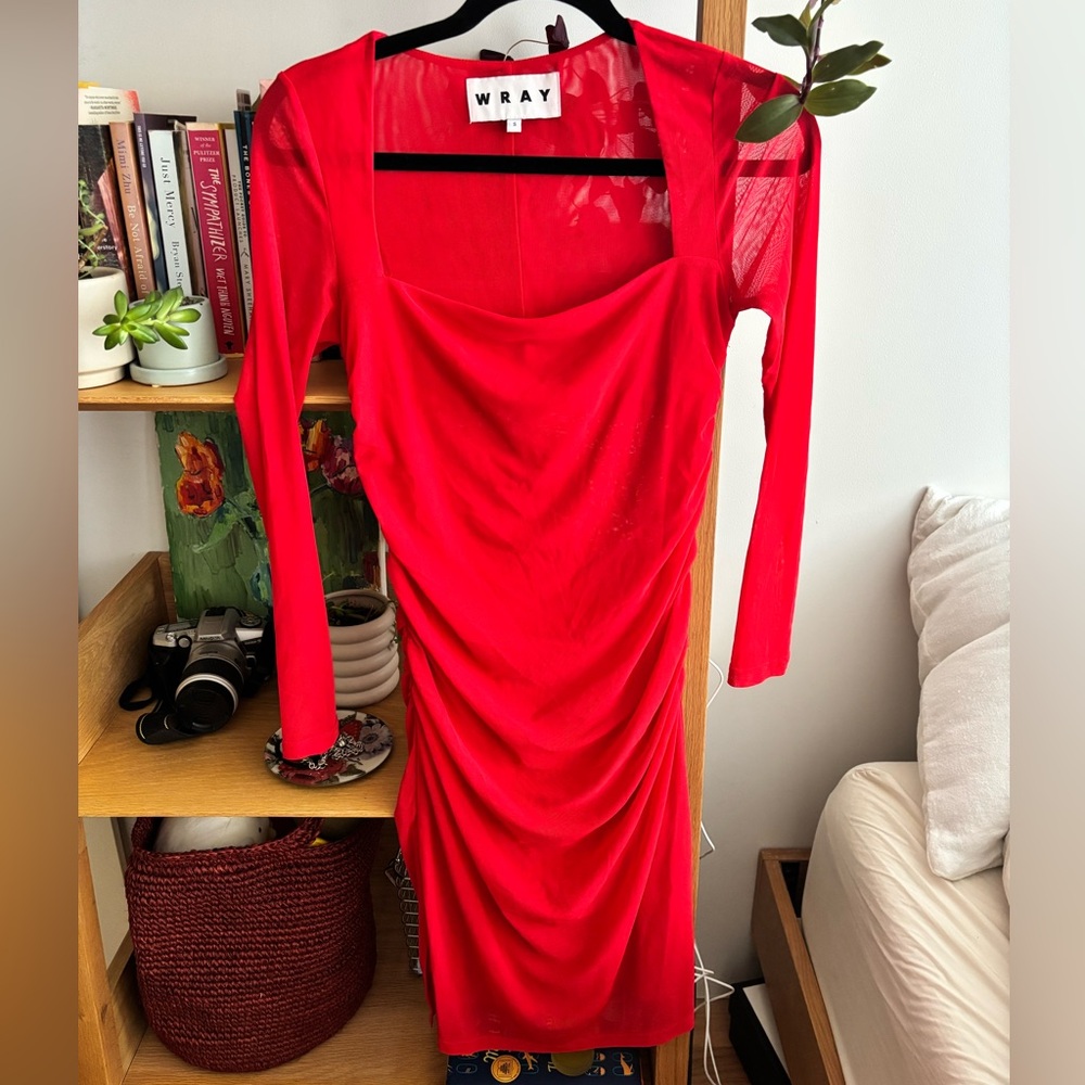 Wray Red Long Sleeve Dress